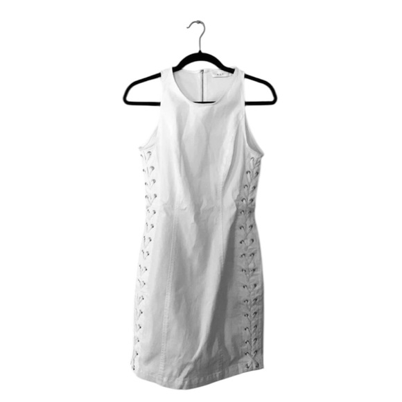 A.L.C. Valeria Lace-Up Mini Dress in White - Picture 2 of 2